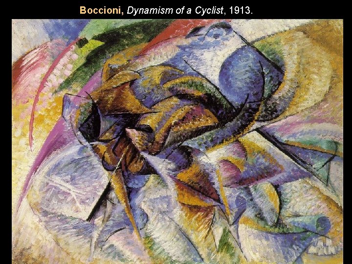 Boccioni, Dynamism of a Cyclist, 1913. 