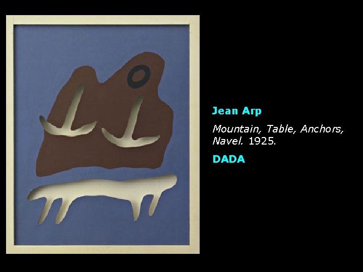 Jean Arp Mountain, Table, Anchors, Navel. 1925. DADA 