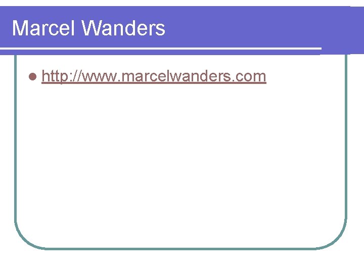 Marcel Wanders l http: //www. marcelwanders. com 