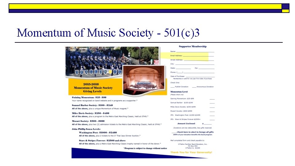 Momentum of Music Society - 501(c)3 