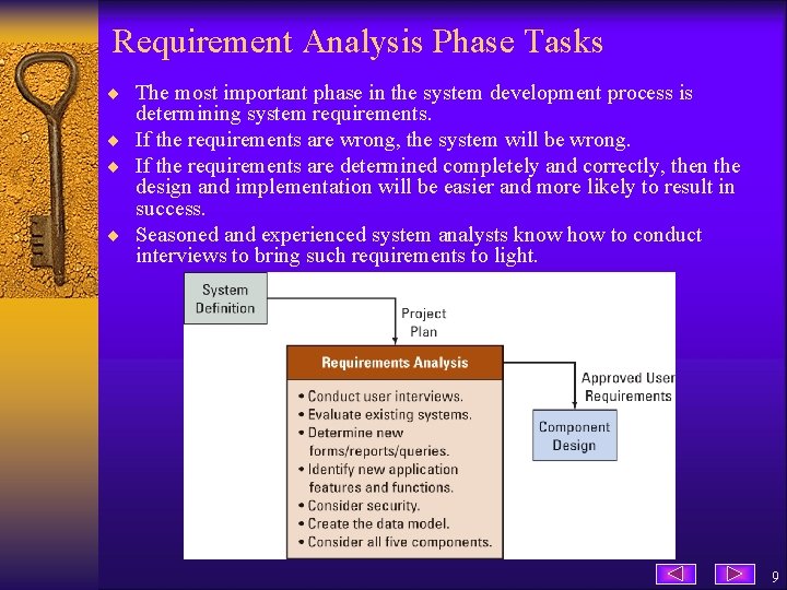 Requirement Analysis Phase Tasks ¨ The most important phase in the system development process
