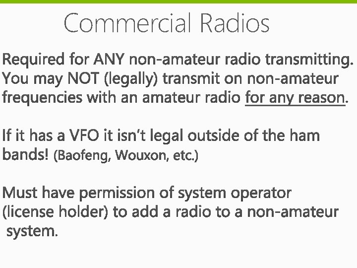 Commercial Radios 