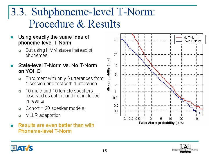 3. 3. Subphoneme-level T-Norm: Procedure & Results Using exactly the same idea of phoneme-level