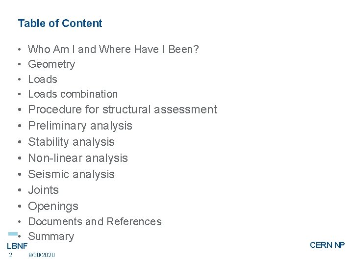 Table of Content • • Who Am I and Where Have I Been? Geometry