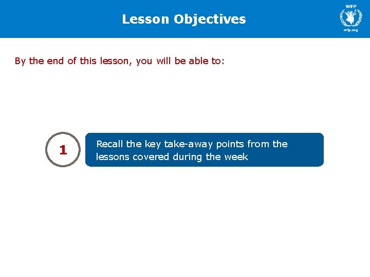 Lesson Objectives By the end of this lesson, you will be able to: 1