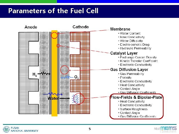 Parameters of the Fuel Cell 5 