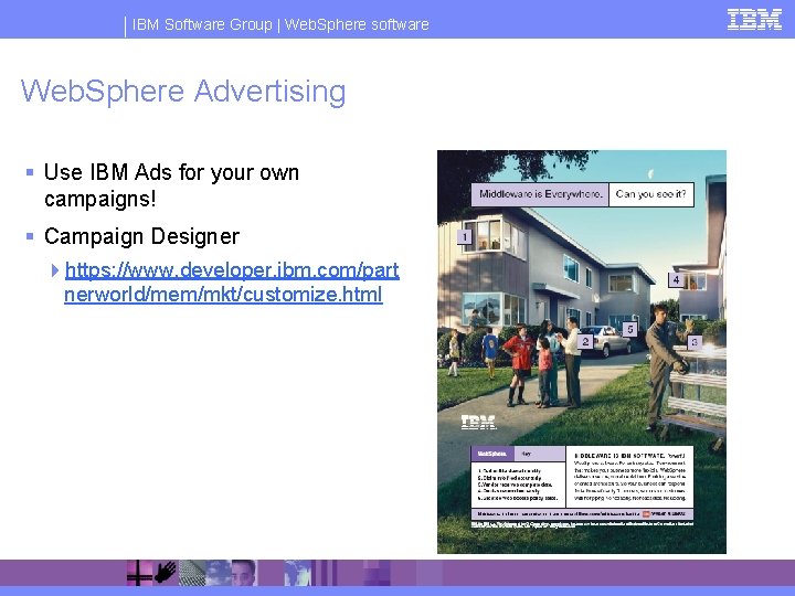 IBM Software Group | Web. Sphere software Web. Sphere Advertising § Use IBM Ads