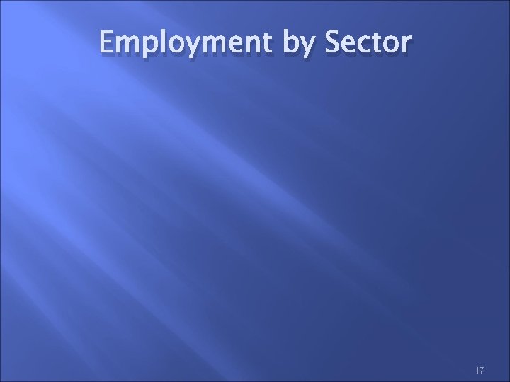 Employment by Sector 17 