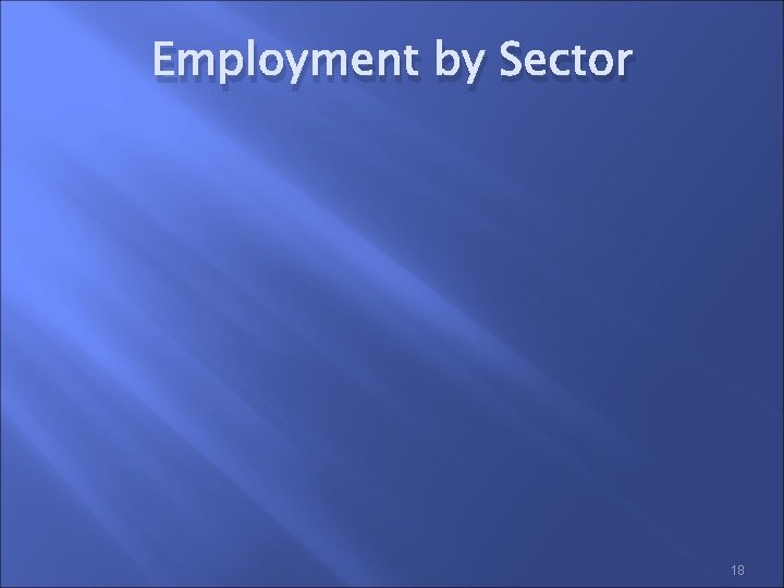 Employment by Sector 18 