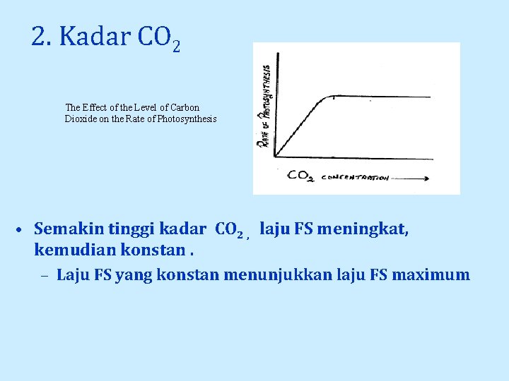 2. Kadar CO 2 The Effect of the Level of Carbon Dioxide on the