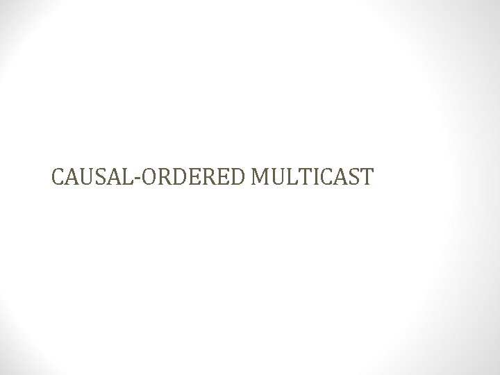 CAUSAL-ORDERED MULTICAST 