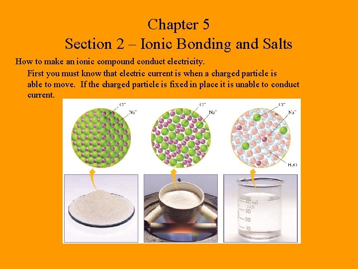 Chapter 5 Section 2 – Ionic Bonding and Salts How to make an ionic