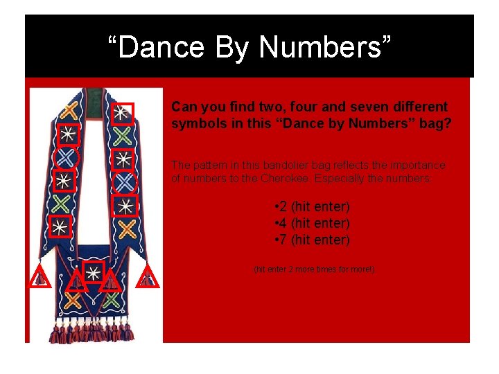 “Dance By Numbers” Can you find two, four and seven different symbols in this