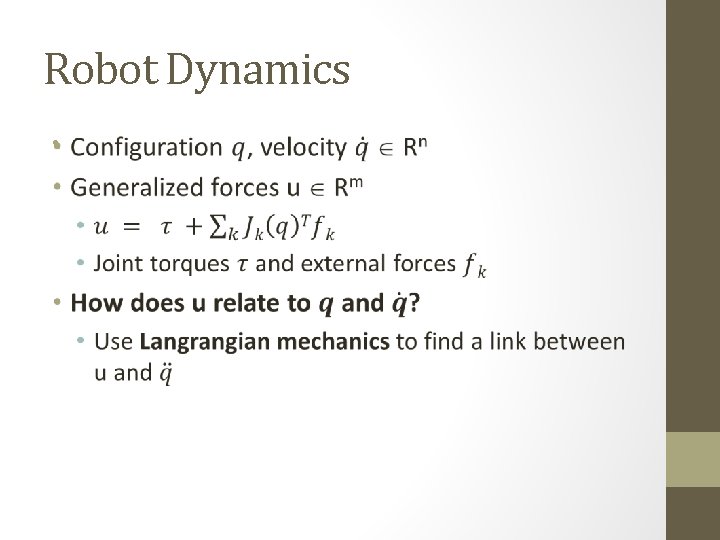 Robot Dynamics • 