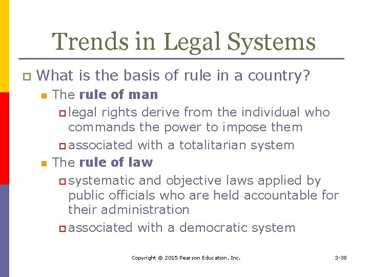 Trends in Legal Systems p What is the basis of rule in a country?