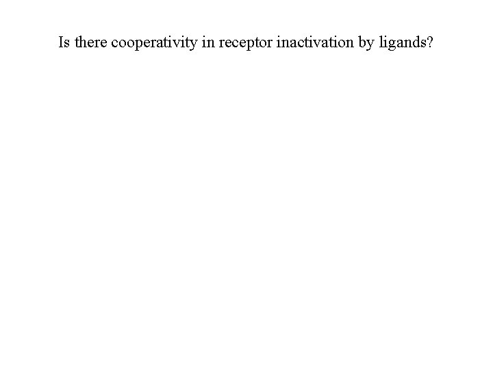 Is there cooperativity in receptor inactivation by ligands? 