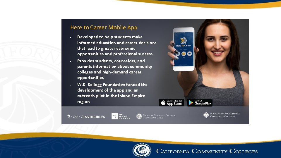 Here to Career Mobile App § § § Developed to help students make informed