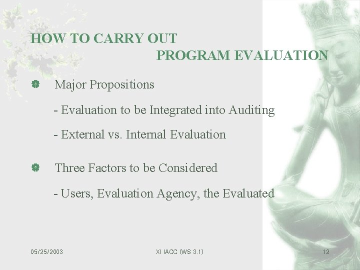HOW TO CARRY OUT PROGRAM EVALUATION | Major Propositions - Evaluation to be Integrated