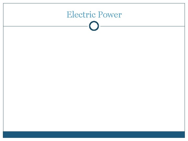 Electric Power 