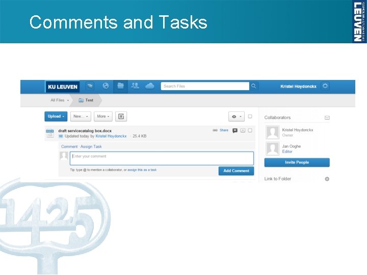 Comments and Tasks 