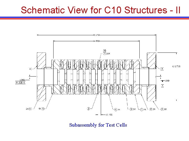 Schematic View for C 10 Structures - II Subassembly for Test Cells 