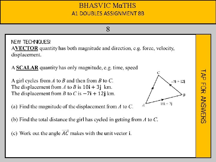 BHASVIC MαTHS A 1 DOUBLES ASSIGNMENT 8 B 8 