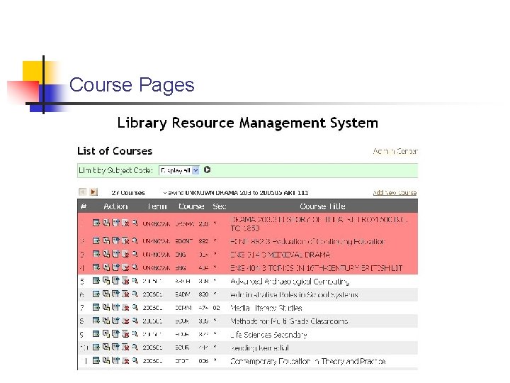 Course Pages 