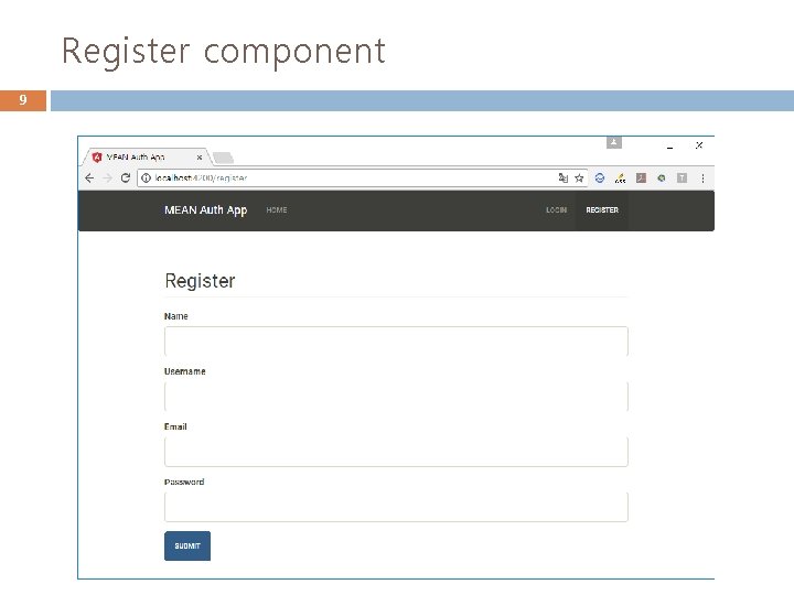 Register component 9 