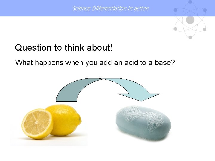 Science Differentiation in action Question to think about! What happens when you add an