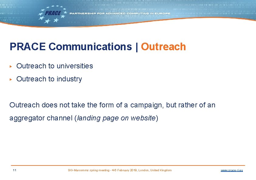 PRACE Communications | Outreach ▶ Outreach to universities ▶ Outreach to industry Outreach does