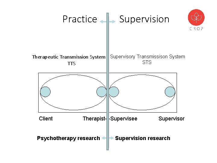 Practice Supervision Therapeutic Transmission System Supervisory Transmissison System STS TTS Client Therapist- -Supervisee Psychotherapy