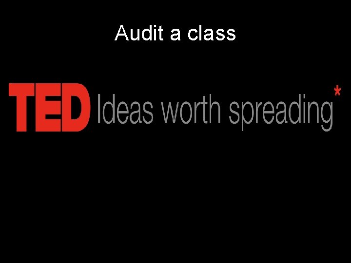 Audit a class 