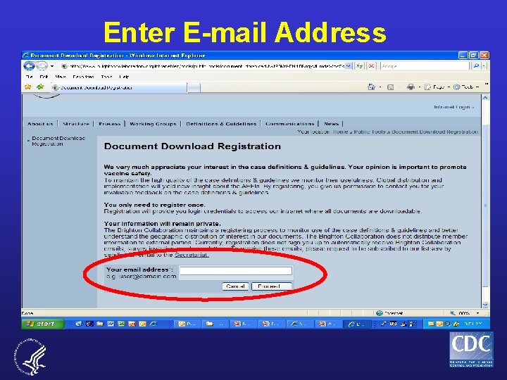 Enter E-mail Address 
