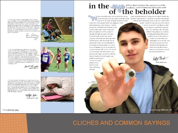 CLICHES AND COMMON SAYINGS 