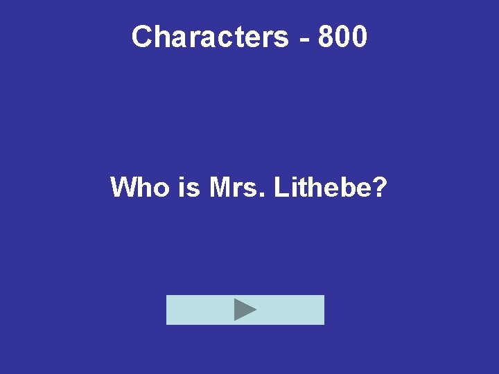 Characters - 800 Who is Mrs. Lithebe? 