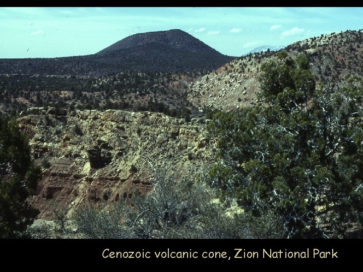 Cenozoic volcanic cone, Zion National Park 