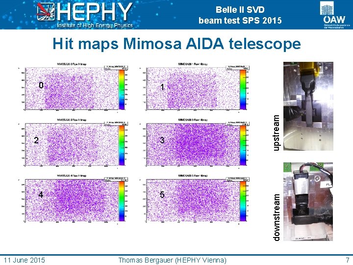 Belle II SVD beam test SPS 2015 Hit maps Mimosa AIDA telescope 4 11