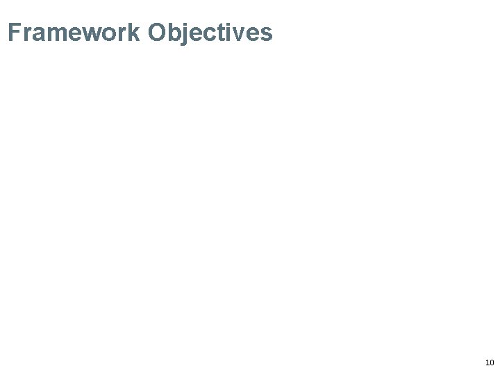 Framework Objectives 10 