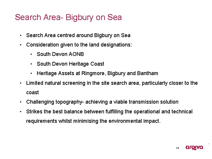 Search Area- Bigbury on Sea • Search Area centred around Bigbury on Sea •