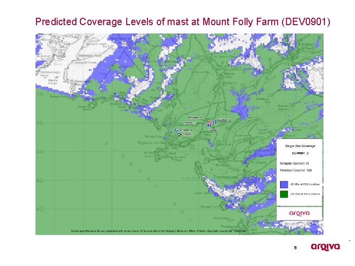 Predicted Coverage Levels of mast at Mount Folly Farm (DEV 0901) 8 