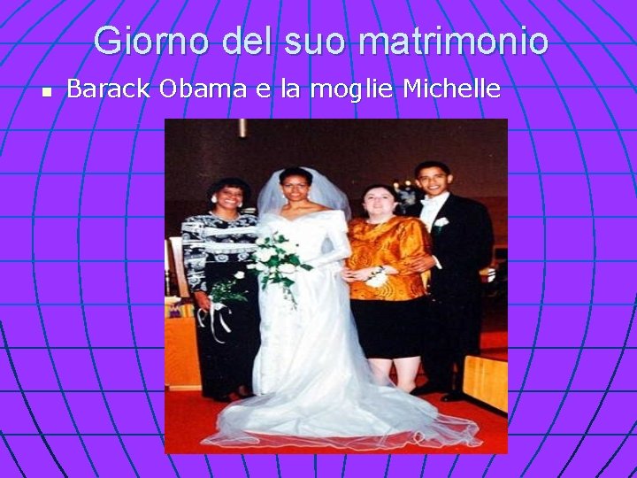 Giorno del suo matrimonio n Barack Obama e la moglie Michelle 