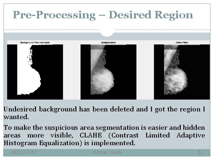 Pre-Processing – Desired Region Undesired background has been deleted and I got the region