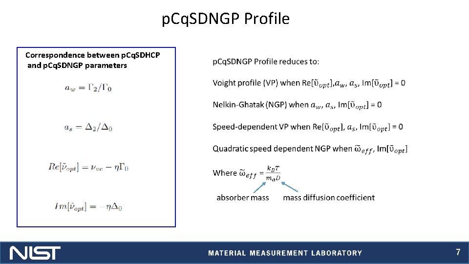 p. Cq. SDNGP Profile Correspondence between p. Cq. SDHCP and p. Cq. SDNGP parameters