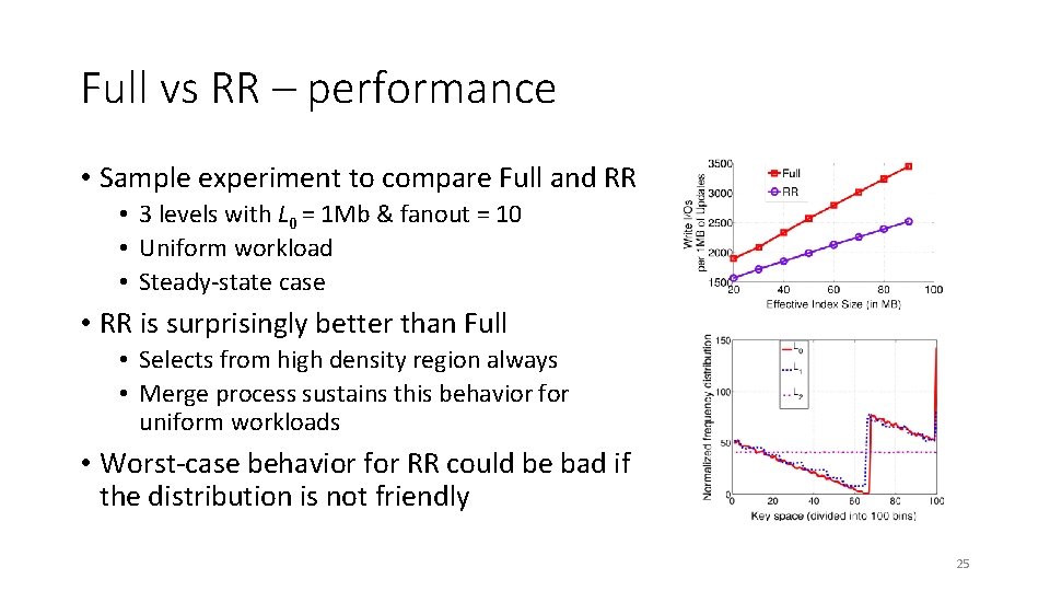 Full vs RR – performance • Sample experiment to compare Full and RR •