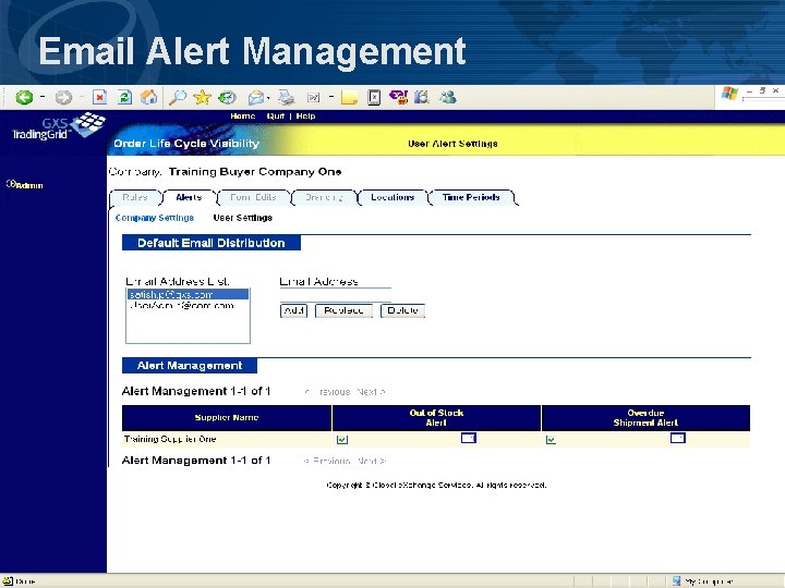 Email Alert Management 