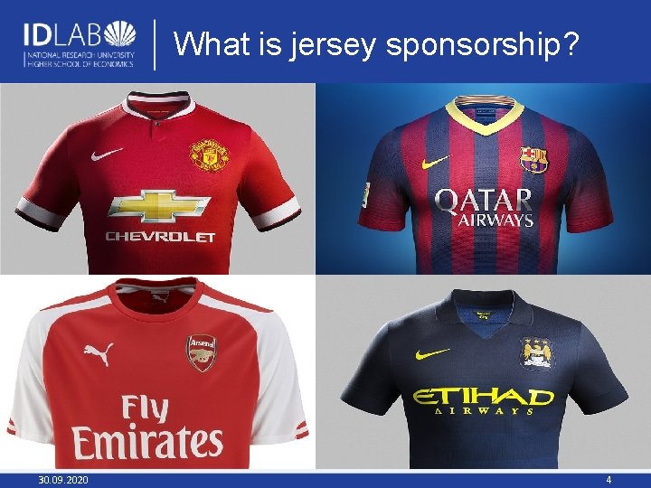 What is jersey sponsorship? 30. 09. 2020 4 