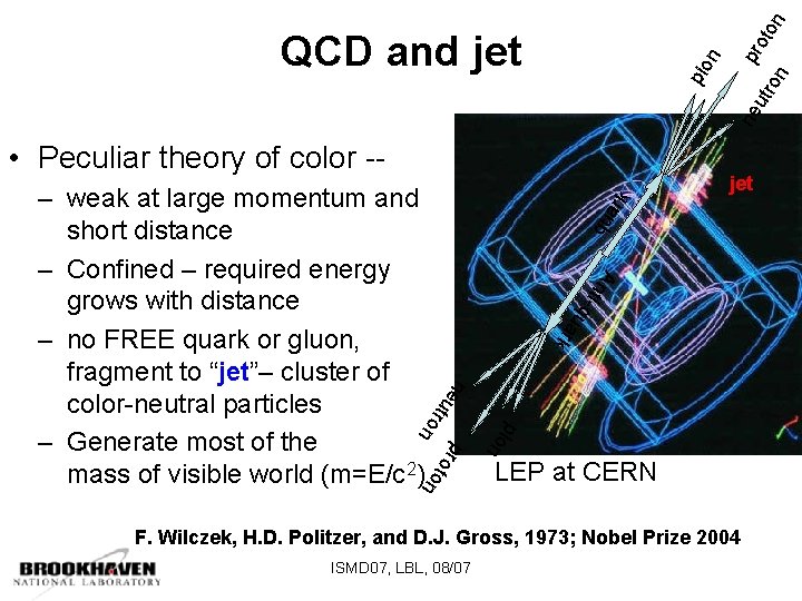 n oto on pr ne utr pio n QCD and jet • Peculiar theory