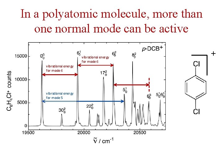 In a polyatomic molecule, more than one normal mode can be active vibrational energy