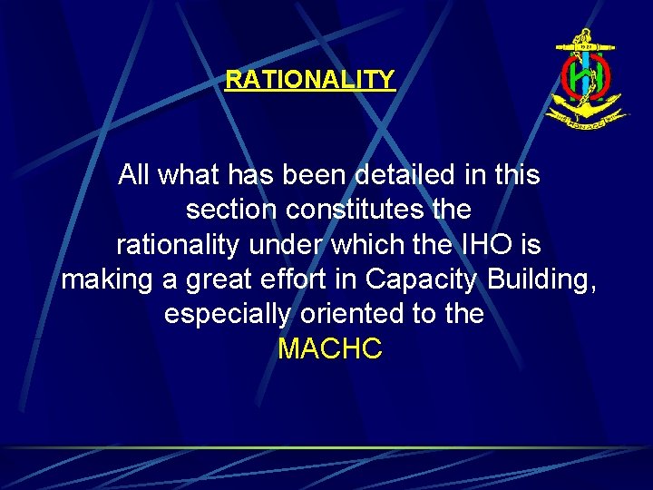 RATIONALITY All what has been detailed in this section constitutes the rationality under which