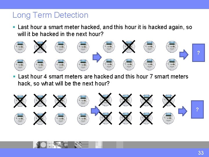 Long Term Detection § Last hour a smart meter hacked, and this hour it